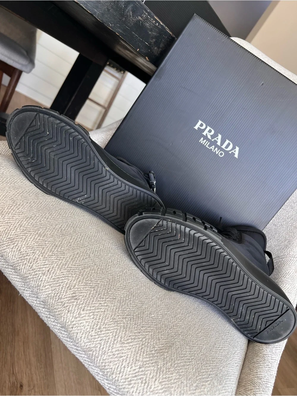 PRADA | Wheel Re-Nylon High-Top Sneakers